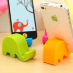 Mziart 5Pcs Lovely Cartoon Mini Elephant Shaped Smart Phone Cellphone Stand Holder Mount for Apple iPhone 6 6S Plus 5S 4S iPad 2 3 4 Air Mini Retina Tablet Samsung Galaxy Note HTC Nexus(Multicolor)