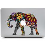 iCasso Animal Removable Vinyl Decal Sticker Skin for Apple Macbook Pro 11/13/15 inch Apple Macbook Air 11/12/13 inch Unibody 13 Inch Laptop (Elephant_3)