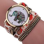 Creazy® Women Girl Rhinestone Elephant Pattern Quartz Bracelet Wrist Watch