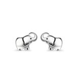 YFN Ladies Lovely Cute Jewelry Gift Silver Good Lucky Elephant Stud Earrings Charms(elephant)