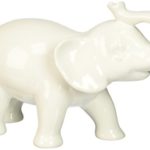 Abbott Collection Ceramic Elephant Figurine, White (Small)