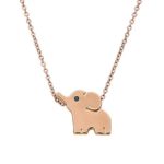 18k Plated Stainless Steel Elephant Animal Lucky Elephant Necklace Everyday Jewelry