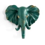 HERNGEE Elephant Head Single Wall Hook / Hanger Animal shaped Coat Hat Hook Heavy Duty, Rustic, Decorative Gift , Rustic Bronze Color