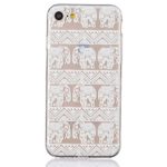 iPhone 7 Case, Greendimension Fun Fashion White Refined Printed Pattern Designs Hard Clear Protective Case Cover For iPhone 7 4.7 Inch (Small Elephant)
