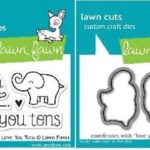 Lawn Fawn Love You Tons Clear Stamp and Steel Die Set – Includes One Each of LF598 (Stamp) & LF600 (Die) – Custom Set
