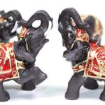 Feng Shui Set of 4 Black Thai Elephants Statues Wealth Lucky Figurines Home Decor Housewarming Congratulatory Gift US Seller