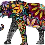 Elephant Cheerful Sticker Cartoon Decal 5″ x 4″