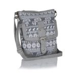 Indie Elephant Aztec Tribal Crossbody Bag, Multi-functional canvas purse w buckle