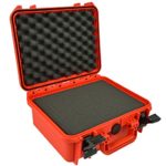 Elephant Elite EL1606 Orange Case with Foam for Action, Mirrorless and D-slr Cameras, Gopro Video and Equipment, Guns, Waterproof Hard Plastic Case