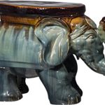 Ceramic Elephant Indoor/Outdoor Stool , Plant Stand, Table