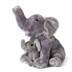 Mom And Baby Elephants Plush Toys 2 Stuffed Elephants 11″ and 5.5″ By Hands On Learning – Super Soft Stuffed Mom and Calf – Stuffed Animals – Animal Themed Party Accessory – Educational Toy
