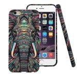 iPhone 6 6s Case,CLOUDS Luminous Luxury Fashion Cool Cute Elephant Tribe Stripe Animal Pattern TPU Rubber Durable Soft Protective Case Cover for iPhone 6/6s with a screen protector