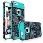 6S Case,iPhone 6S case, MagicMobile Dual Layer [Heavy Duty] Armor Ultra Protective Case For Apple iPhone 6 & 6S [Chevron – Cute Elephant] Custom Print Shock Impact Resistant Cover Navy Blue/Turquoise