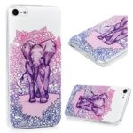 iPod Touch 6 Case,iPod Touch 5 Case, YOKIRIN Shockproof Slim Anti-Scratch Protective Kit with 3D Cute Elephant Pink Flower Flexible Hard PC Non-slip Grip Protection Cover for iPod touch 5/6th