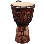 Sawtooth Harmony Series 8″ Hand Carved Elephant Design Rope Djembe