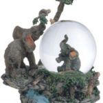 George S. Chen Imports Snow Globe Elephant Collection Desk Figurine Decoration