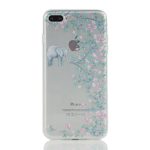 iPhone 7 Plus Case Anti-Slip Anti-scratch Soft Ultra Thin Back Cover Durable TPU Bumper Case 5.5-inch (flower elephant)
