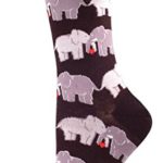 Socksmith Women’s Black Elephant Love Crew Socks