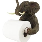 Pachyderm Servant Safari Elephant Holding Toilet Tissue Paper Holder Figurine Home Decor Great Gift For Savanna Lovers Elephant Fans Excellent Decor For Toilets Powder Rooms