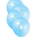 12″ Latex Blue Elephant Boy Baby Shower Balloons, 8ct