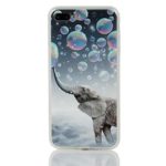 iPhone 7 Plus Case Anti-Slip Anti-scratch Hard Back Cover Durable TPU Bumper Case 5.5-inch (elephant & bubbles)