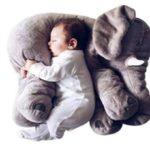 Sooften Big XL Stuffed Elephant Pillow Plush Doll Pillow Grey 24 inch/60cm