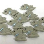 12 Baby Boy Blue Elephant Baby Shower Party Favors Cake Decoration