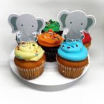 Elephant Baby Cupcake Toppers (set of 24) – Jungle Themed Birthday or Baby Shower