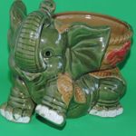 jmbamboo-Jumbo Size Elephant Ceramic Vase 7” inches tall for lucky bamboo