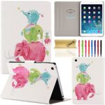 iPad Mini/ Mini Retina/ Mini 3 Case, Dteck(TM) Ultra Slim Cartoon Cute Design Flip Stand Leather Magnetic Case [Auto Wake/Sleep Function] Smart Cover for Apple iPad Mini 3/2/1 (02 Elephant Family)