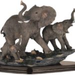 StealStreet SS-G-54070, Family of Wild Elephant Animals Figurine Statue Sculpture