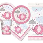 Pink Elephant Baby Shower Party Package – Serves 16 (Pink)