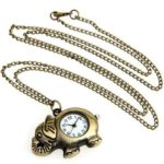 Necklace Watch – TOOGOO(R) 40 x 31 mm Pocket Watch Necklace Watch Bronze Elephant