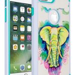 iPhone 7 Plus Case,,ANLI(TM)[Shock Absorption] Drop Protection Hybrid Dual Layer Armor Protective Case Cover for Apple iPhone 7 Plus(5.5 inch) Elephant Teal