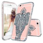 iPhone 6s Case, iPhone 6 Cover, MOSNOVO Mint Henna Elephant Clear Design Printed Transparent Plastic Crystal Clear Hard Back Cover and Soft TPU Bumper Gel Protective Case for iPhone 6/6s (4.7 inch)