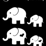 WMI Designs (10051) Elephant Family Stickers