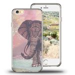 iPhone 7 Case, Apple 7 Case Viwell TPU Soft Case Rubber Silicone The Aztec color elephants