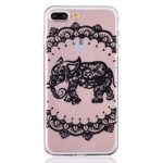 iPhone 7 Plus Case Of Black Printed Pattern Design, Greendimension Hard Plastic Clear Case Cover For iPhone 7 Plus 5.5 Inch (Big Elephant)