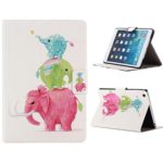 Ikevan case for iPad Mini 1 2 3 Retina – New Premium Flip Leather Case Skin Cover for ipad mini 1/2/3 Retina (Elephant Stand)