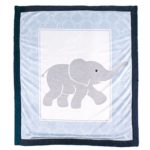 Luvable Friends Blanket with Sherpa Backing, Elephant