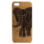 Elephant iPhone 6 Plus or iPhone 6S Plus Case. EcoFriendly Bamboo Wood Cover. African Asian Spirit Animal Totem Floral Enlightenment iMakeTheCase