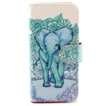 iPhone 6S Case,iPhone 6 Case,JanCalm [Kickstand] Pattern Premium PU Leather Wallet [Card/Cash Slots] Flip Case Cover for Apple iPhone 6/6S + Crystal Pen (Elephant)