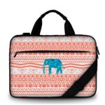 MySleeveDesign 15.6 Inch Canvas Laptop Carry Bag Notebook Case with Shoulder Strap – Great sleeve for 15 & 15.6″ laptops – SEVERAL DESIGNS – Aztec Elephant