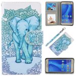 Galaxy On5 Case, UrSpeedtekLive Galaxy On5 Wallet Case, Premium PU Leather Flip Wallet Case Cover with Card Slots & Kickstand for Samsung Galaxy On5 – Mandala Elephant Pattern