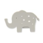 Mud Pie Wood Elephant Night Light, White