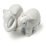 Abbott Collection Hugging Elephants Ceramic Salt & Pepper Shaker Set