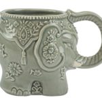 Mug, Elephant Collection, 16 oz. Capacity, Hand-painted Earthenware by Boston Warehouse