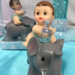 Baby Boy with Elephant Favor Baby Shower in Gift Box Keepsake