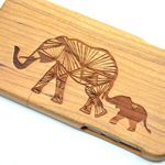 iPhone 6S (4.7 inch) Wood Case – Cherry Wood Elephants – Premium Quality Natural Wooden Case for your Smartphone and Tablet – by VolksRose(TM)