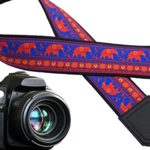 Lucky Elephant camera strap. Ethnic camera strap. Bright DSLR/SLR Camera Strap. Camera accessories by InTePro. code 00256
